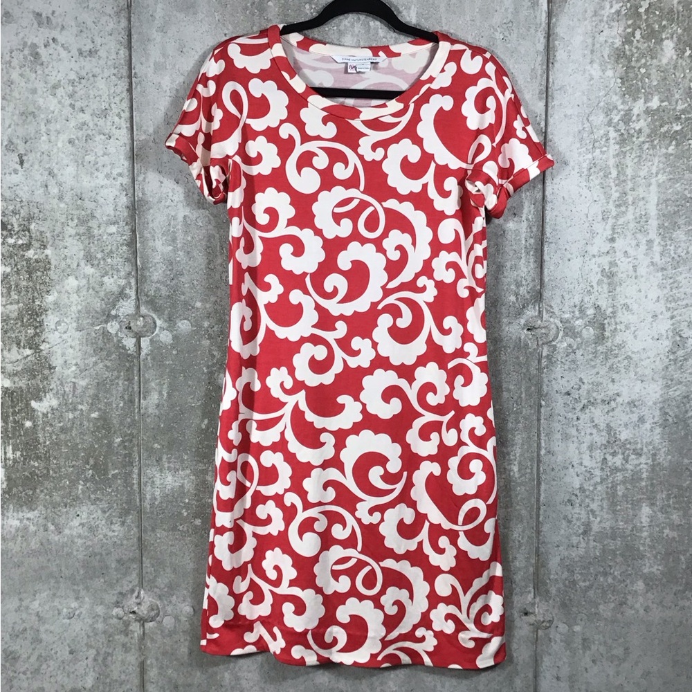 Diane Von Furstenberg Beth Dress Womens Silk Jersey Stretch Mini w/ Pockets SZ 8 - Picture 9 of 12